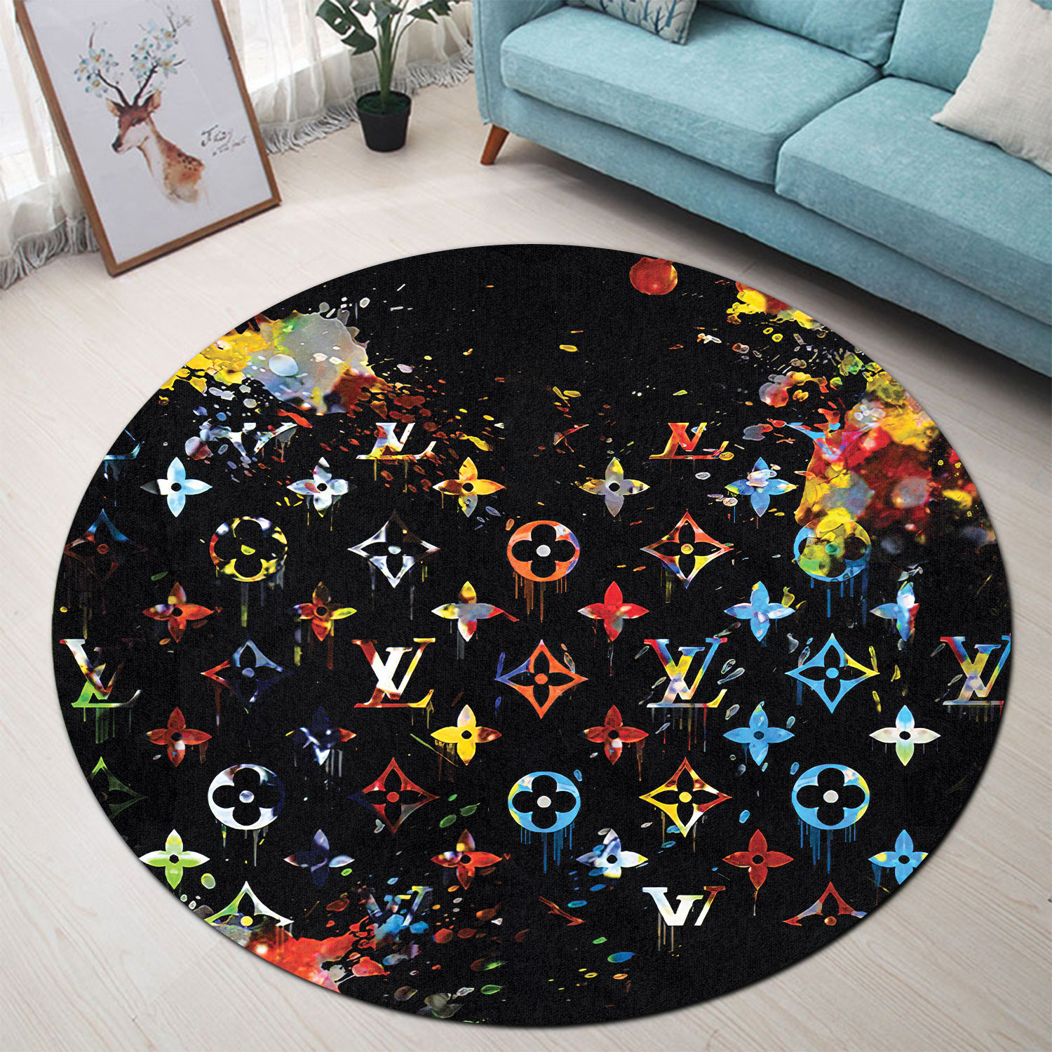 Luxury brand round carpet rug #1111