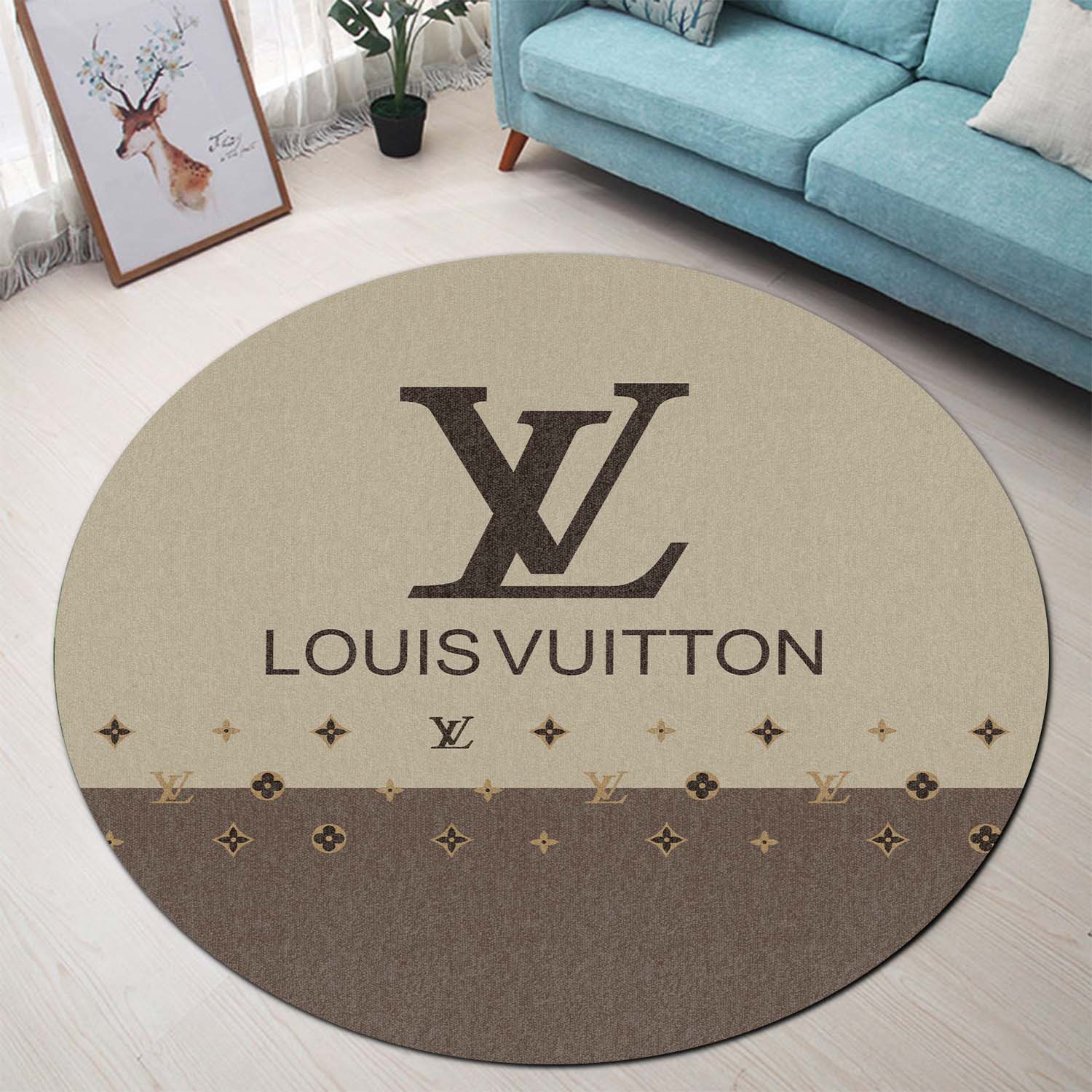 Luxury brand round carpet rug lvzth136