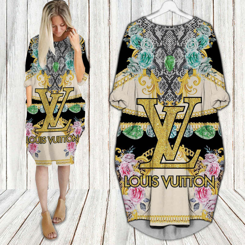 Louis vuitton lv batwing pocket dress luxury clothing clothes outfit for women 82 bwdl