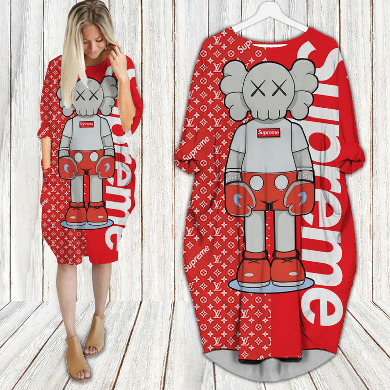 Louis vuitton lv supreme batwing pocket dress luxury clothing clothes outfit for women 71 bwdl