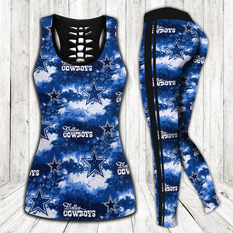 Dallas cowboys nfl tank top leggings sport clothing clothes outfit gym for women 41 htls