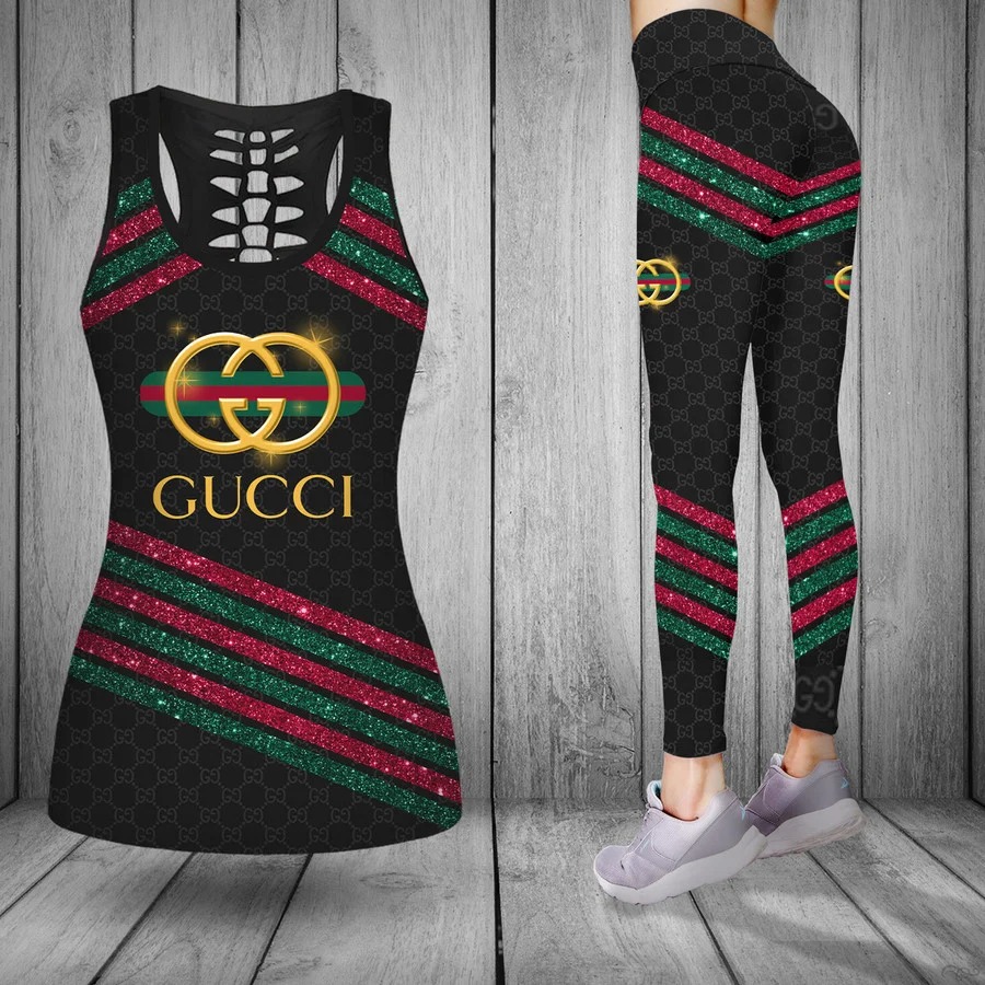 Gucci black tank top leggings luxury brand clothing clothes outfit gym for women 90 htls