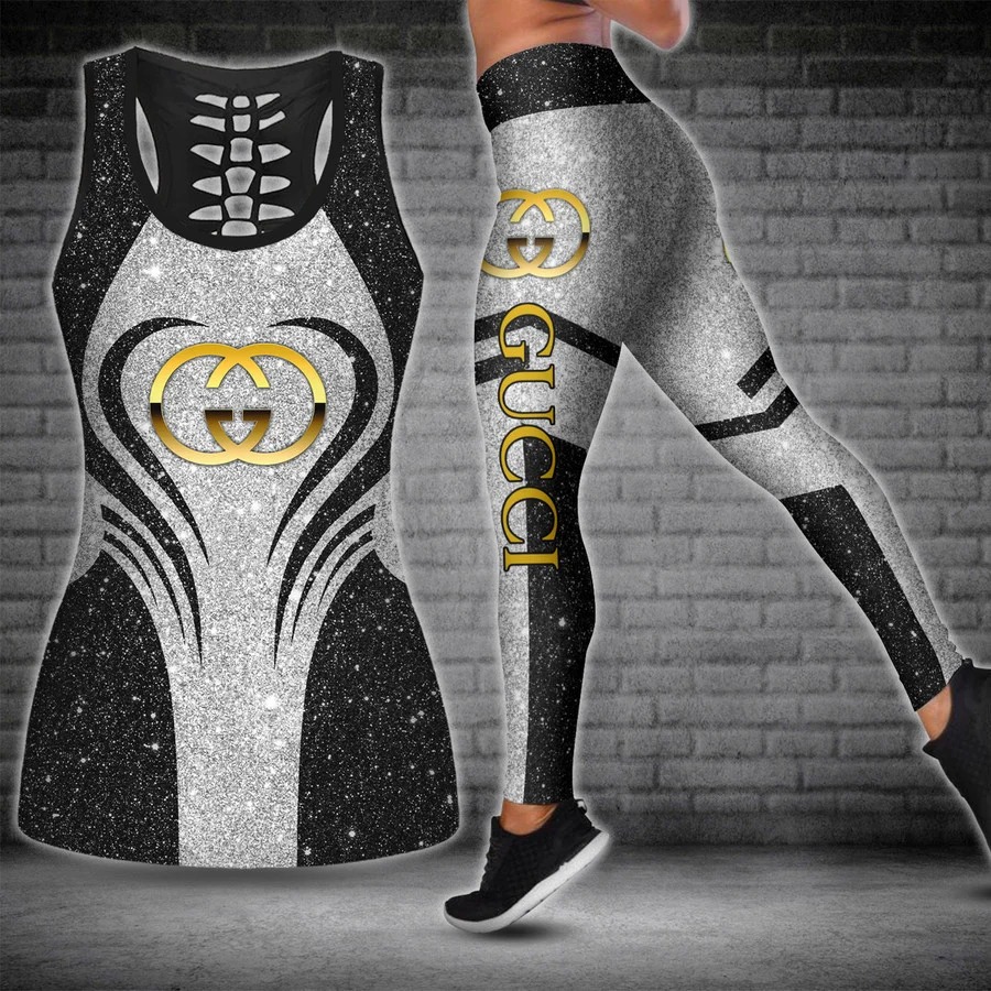 Gucci bling tank top leggings luxury brand clothing clothes outfit gym for women 92 htls