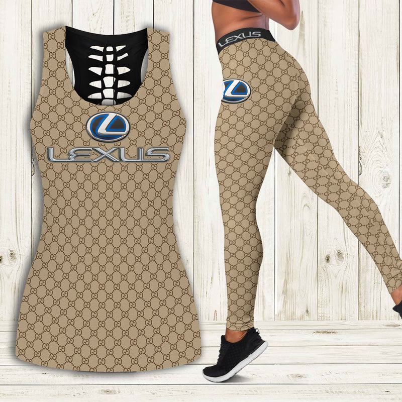 Gucci lexus tank top leggings luxury brand clothing clothes outfit gym for women 104 htls