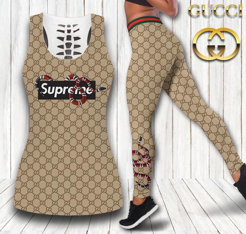 Gucci snake tank top leggings luxury brand clothing clothes outfit gym for women 141 htls