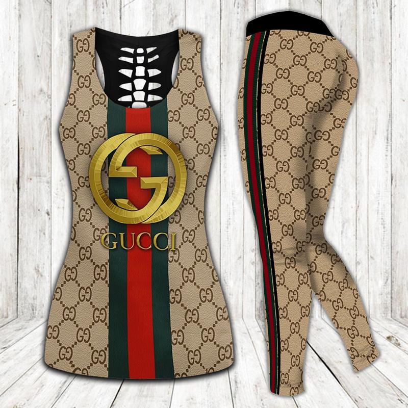 Gucci stripe tank top leggings luxury brand clothing clothes outfit gym for women 150 htls