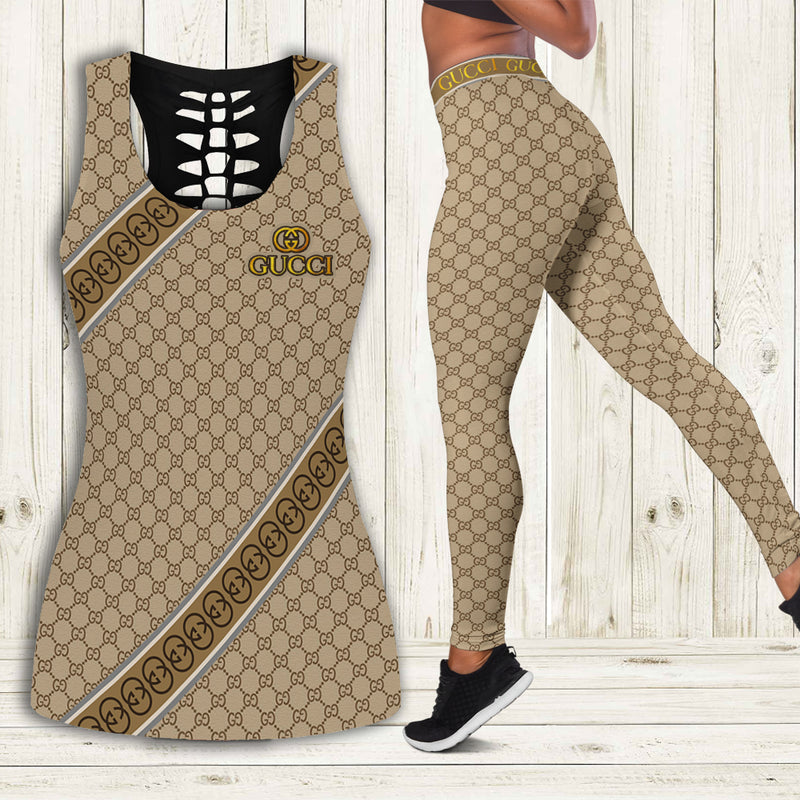 Gucci tank top leggings luxury brand clothing clothes outfit gym for women 107 htls