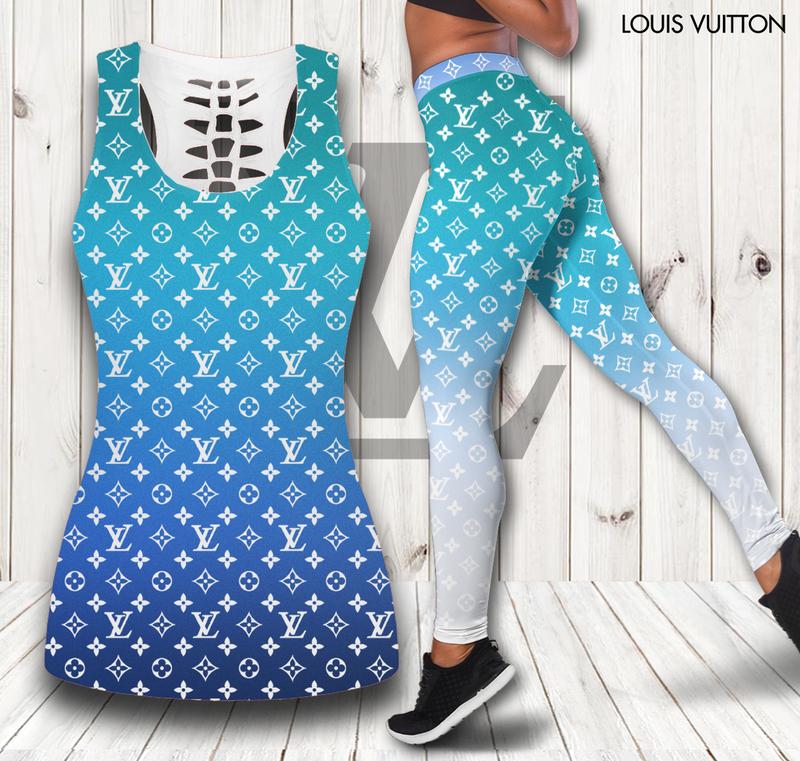 Louis vuitton gradient tank top leggings luxury brand lv clothing clothes outfit gym for women 118 htls