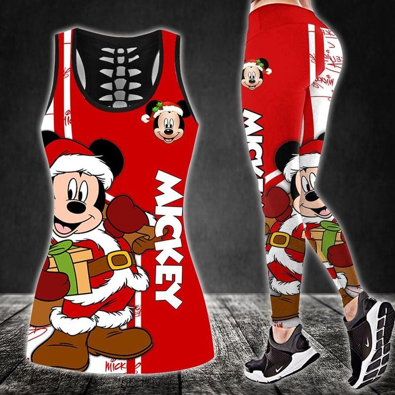 Mickey mouse christmas tank top leggings clothing clothes outfit gym for women disney gifts 100 htls
