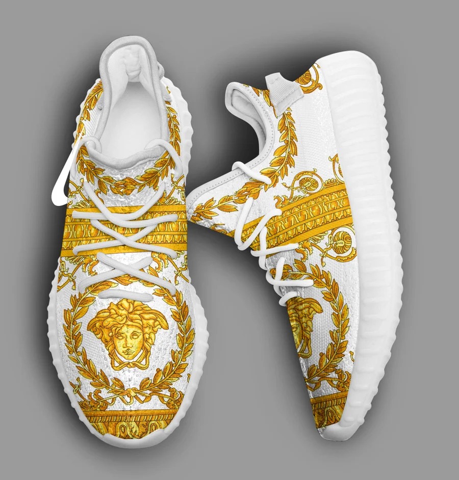Buy gianni versace white gold yeezy boost shoes sport sneakers best for men women 46 yzes