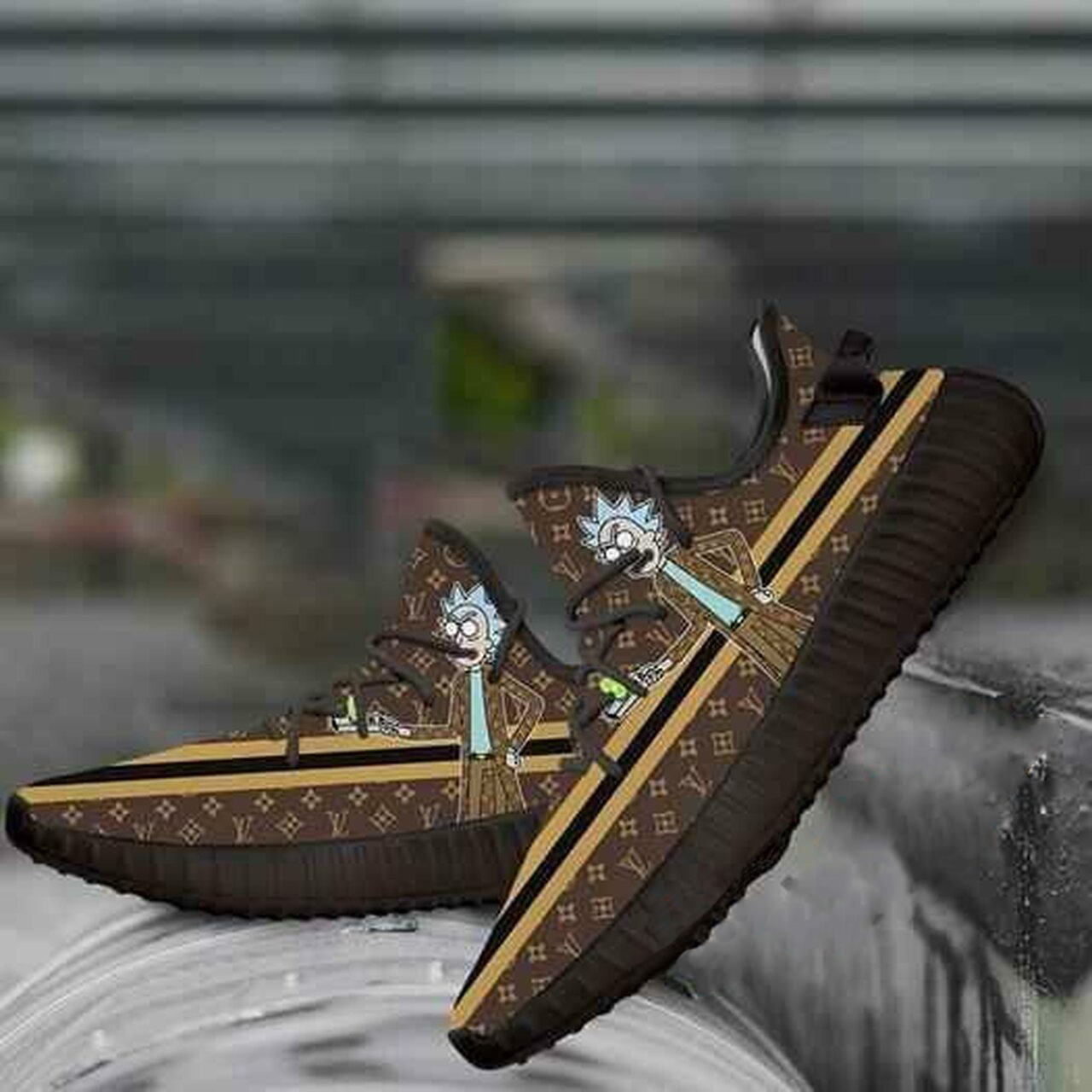 Buy louis vuitton rick and morty yeezy boost shoes sport sneakers best lv gifts for men women 139 yzes