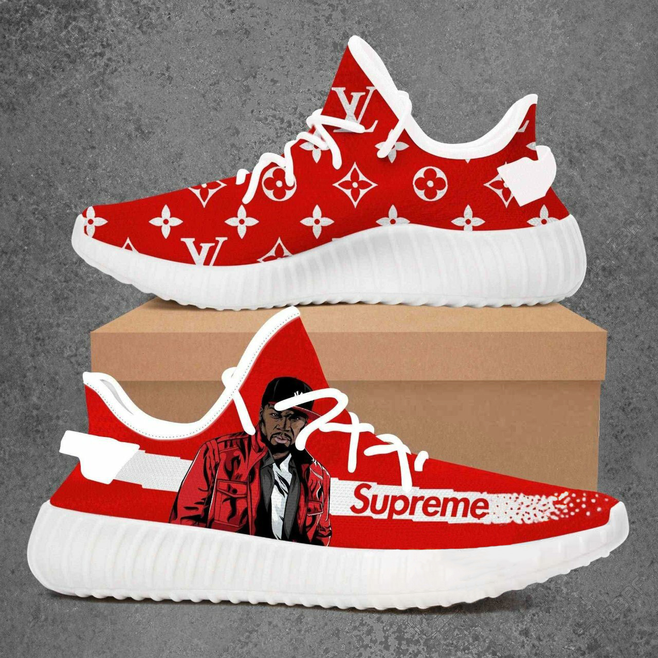 Buy louis vuitton supreme 50 cent yeezy boost shoes sport sneakers best lv gifts for men women 107 yzes
