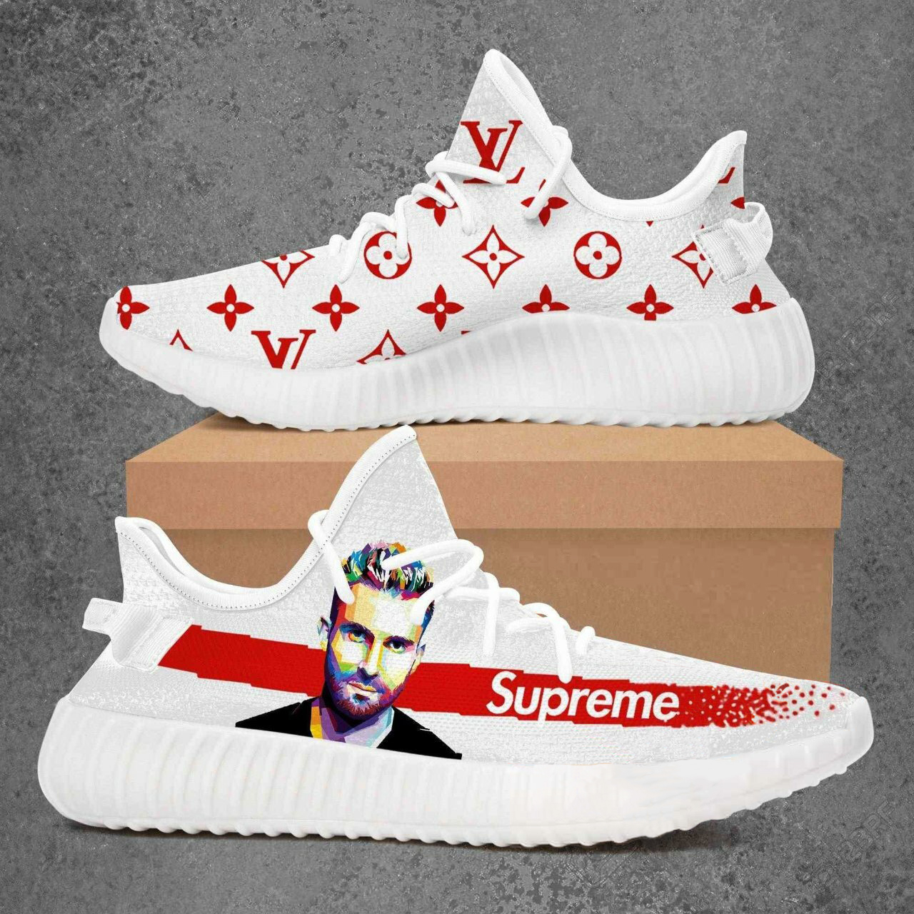 Buy louis vuitton supreme adam levine yeezy boost shoes sport sneakers best lv gifts for men women 125 yzes