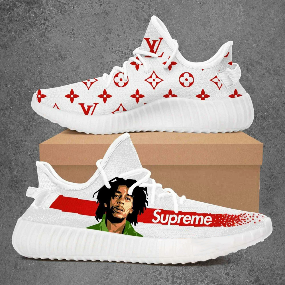 Buy louis vuitton supreme bob marley yeezy boost shoes sport sneakers best lv gifts for men women 135 yzes