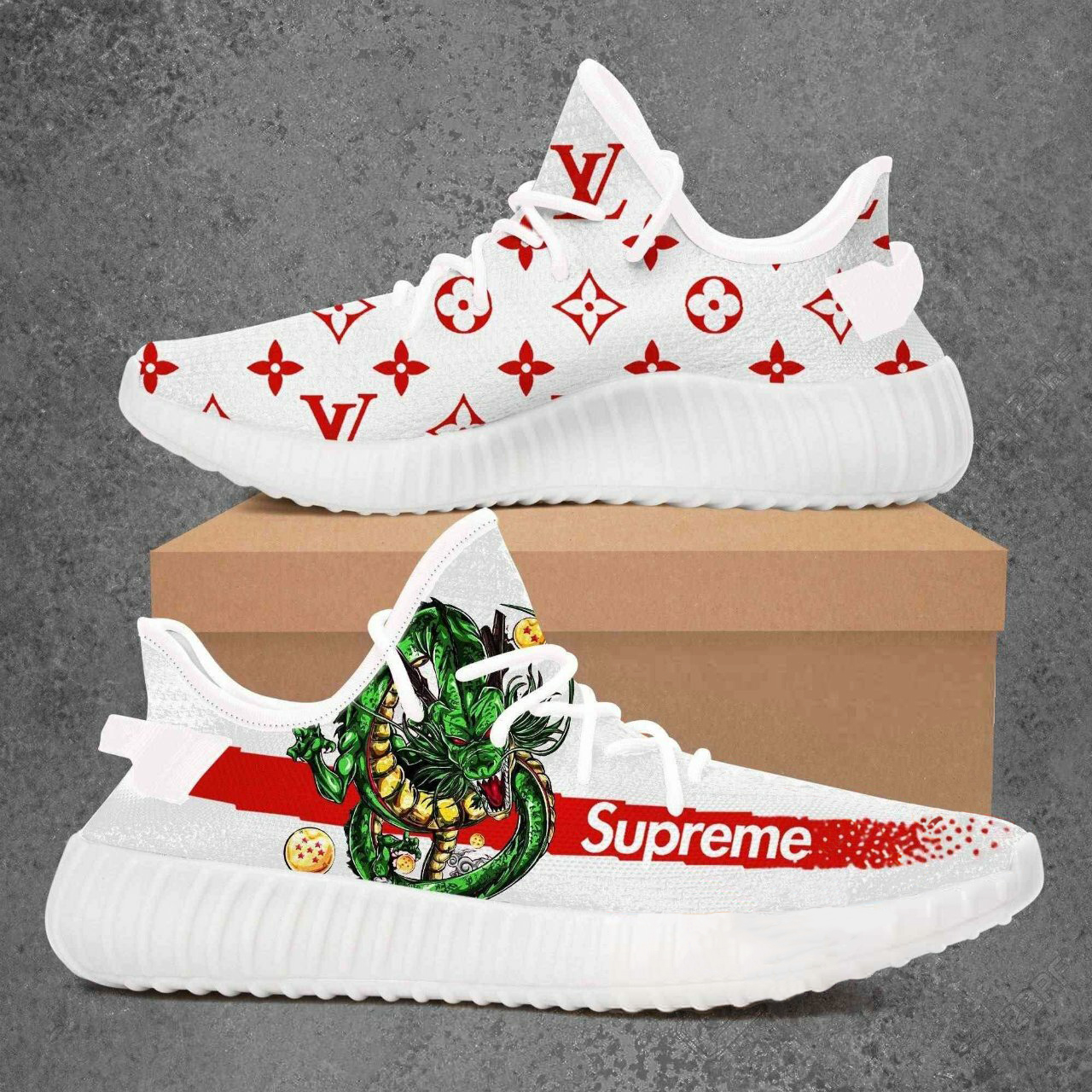 Buy louis vuitton supreme dragon ball yeezy boost shoes sport sneakers best lv gifts for men women 114 yzes