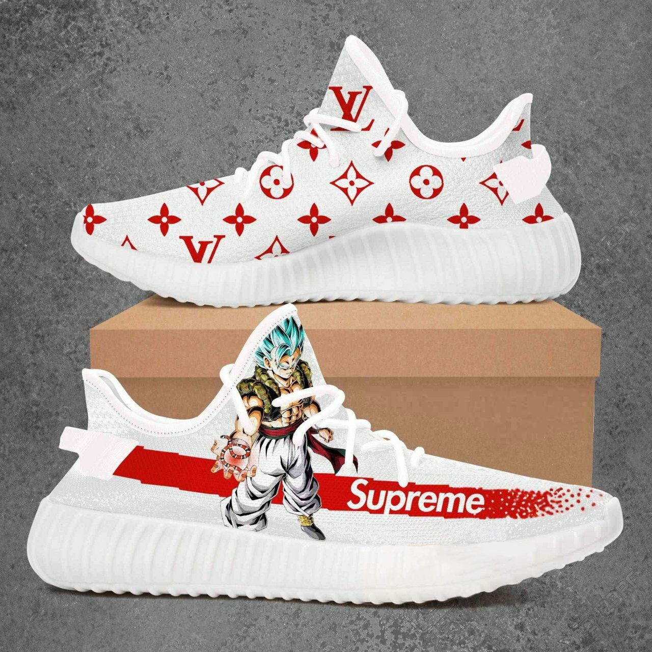 Buy louis vuitton supreme dragon ball yeezy boost shoes sport sneakers best lv gifts for men women 128 yzes