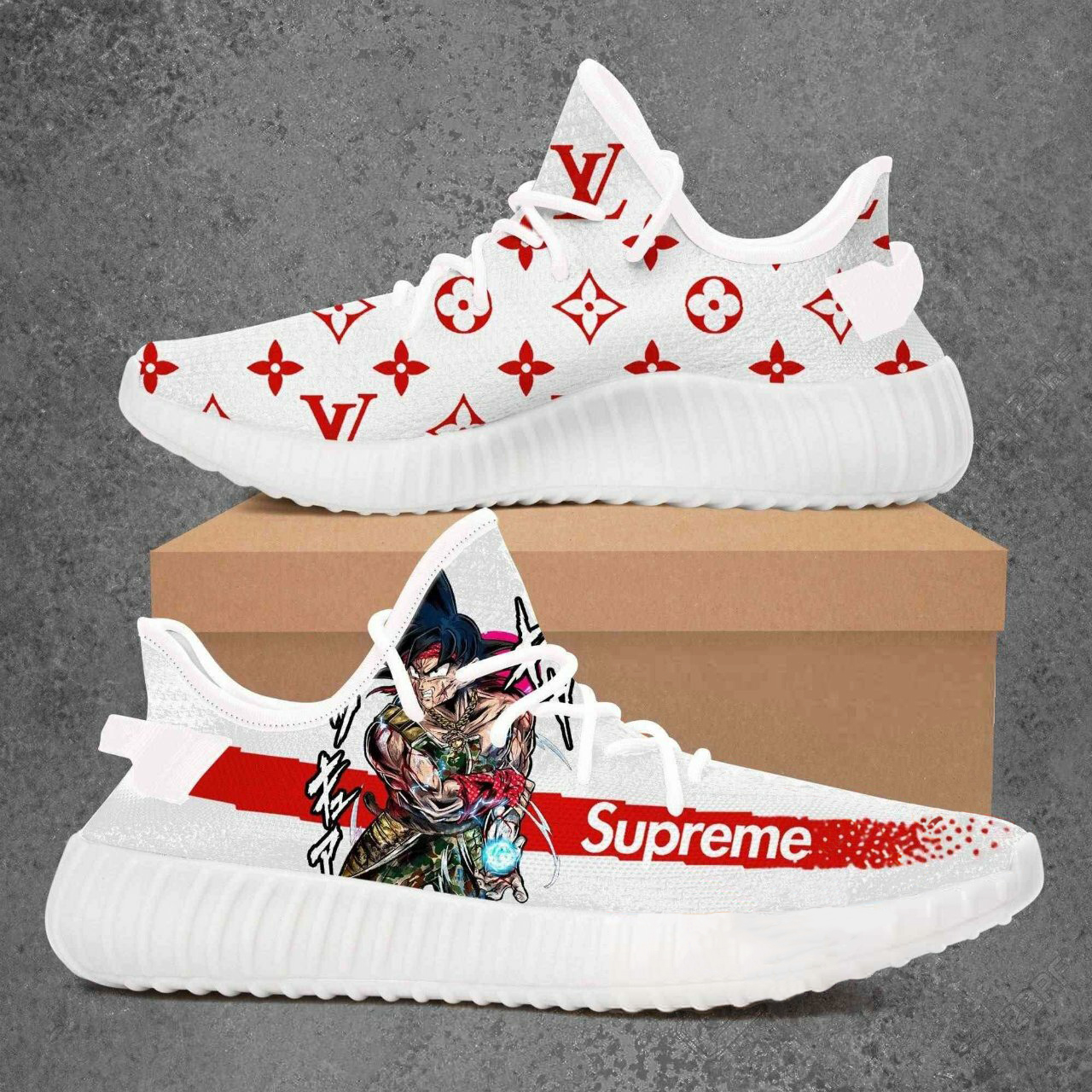 Buy louis vuitton supreme dragon ball yeezy boost shoes sport sneakers best lv gifts for men women 129 yzes