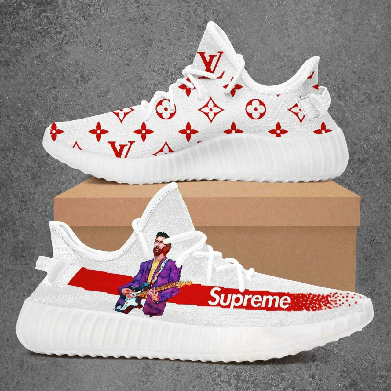Buy louis vuitton supreme eric clapton yeezy boost shoes sport sneakers best lv gifts for men women 132 yzes