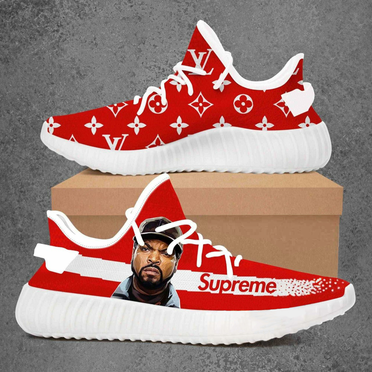 Buy louis vuitton supreme ice cube yeezy boost shoes sport sneakers best lv gifts for men women 96 yzes