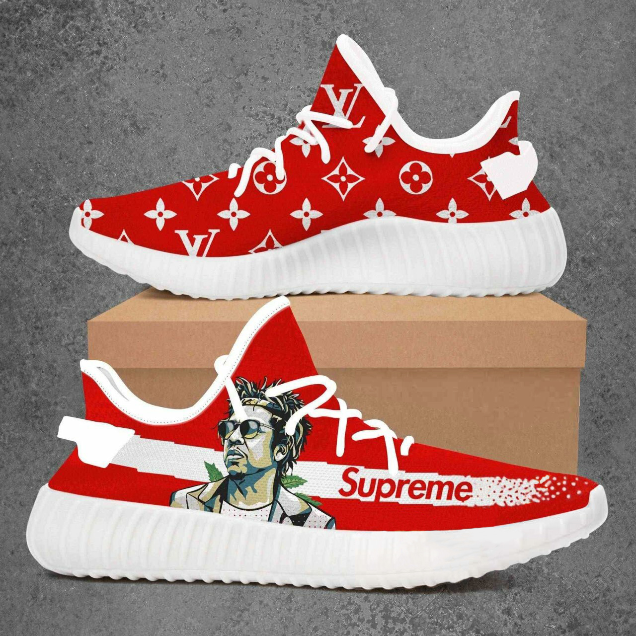 Buy louis vuitton supreme jay z yeezy boost shoes sport sneakers best lv gifts for men women 91 yzes