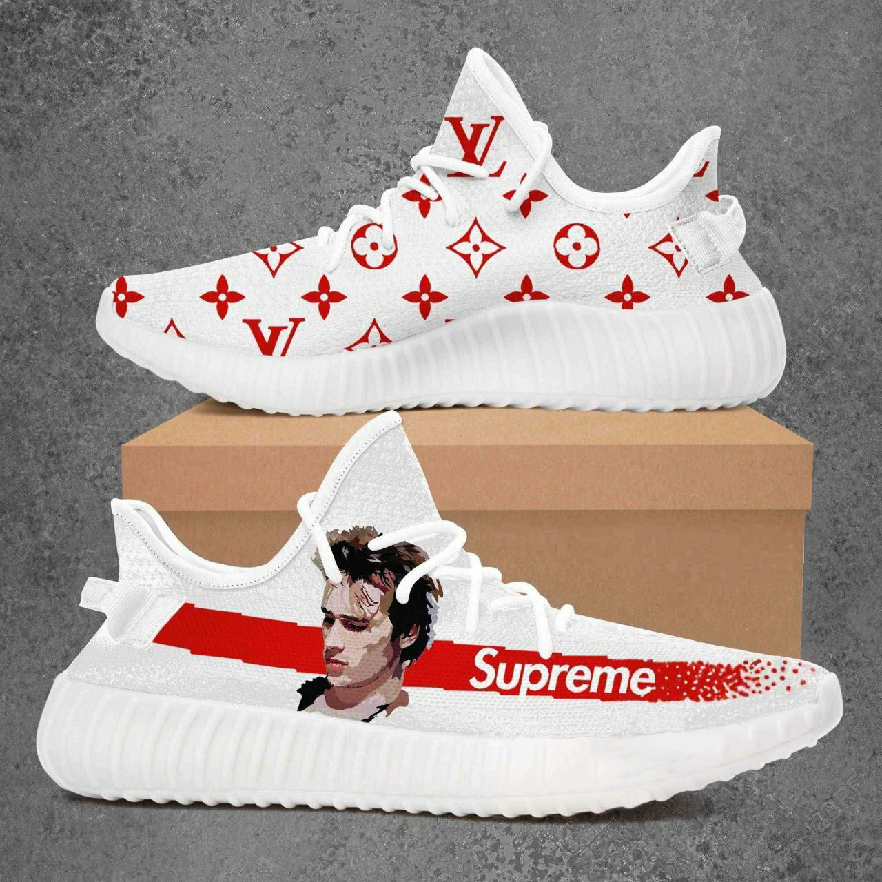 Buy louis vuitton supreme jeff buckley yeezy boost shoes sport sneakers best lv gifts for men women 105 yzes