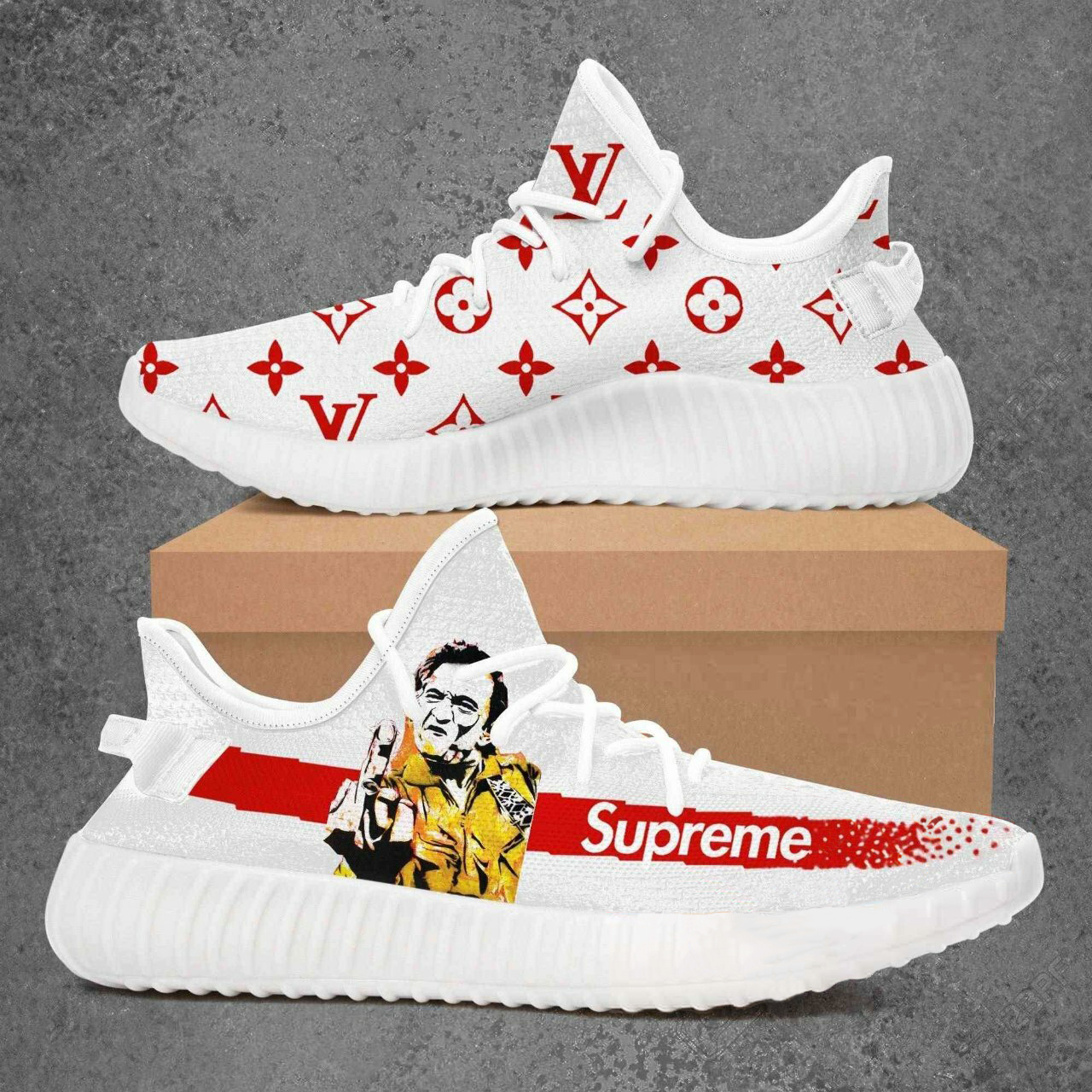 Buy louis vuitton supreme johnny cash yeezy boost shoes sport sneakers best lv gifts for men women 93 yzes