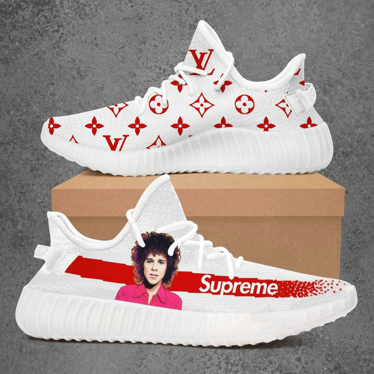 Buy louis vuitton supreme leo sayer yeezy boost shoes sport sneakers best lv gifts for men women 78 yzes
