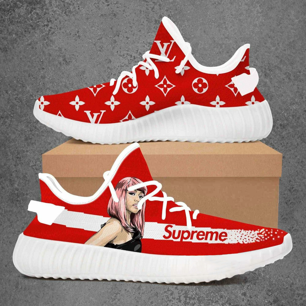 Buy louis vuitton supreme nicki minaj yeezy boost shoes sport sneakers best lv gifts for men women 111 yzes