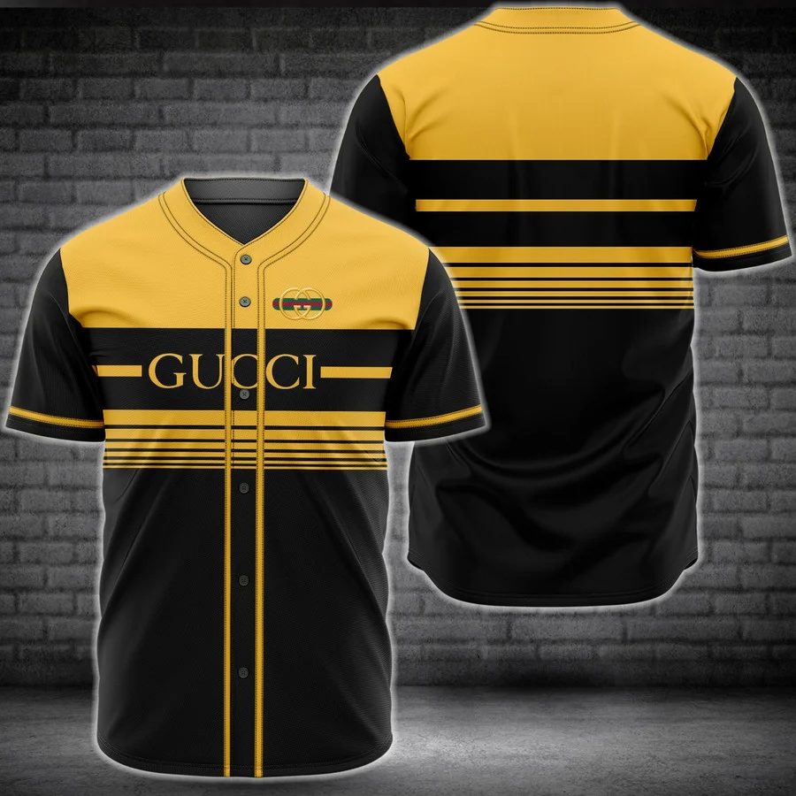 Buy gucci black baseball jersey shirt luxury clothing clothes sport for men women 69 mte