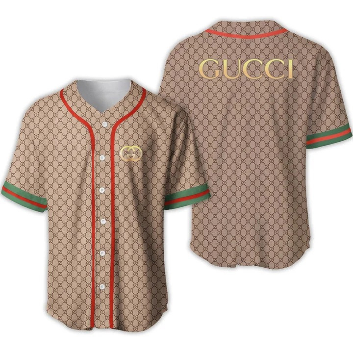 Buy gucci brown baseball jersey shirt luxury clothing clothes sport for men women 94 mte