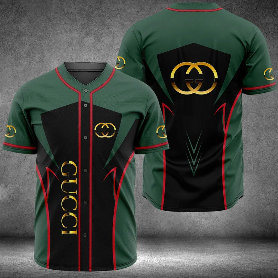 Buy gucci green baseball jersey shirt luxury clothing clothes sport for men women 50 mte