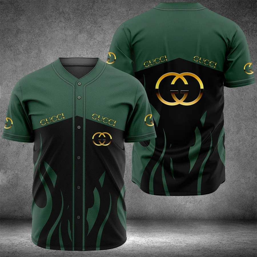 Buy gucci green baseball jersey shirt luxury clothing clothes sport for men women 51 mte