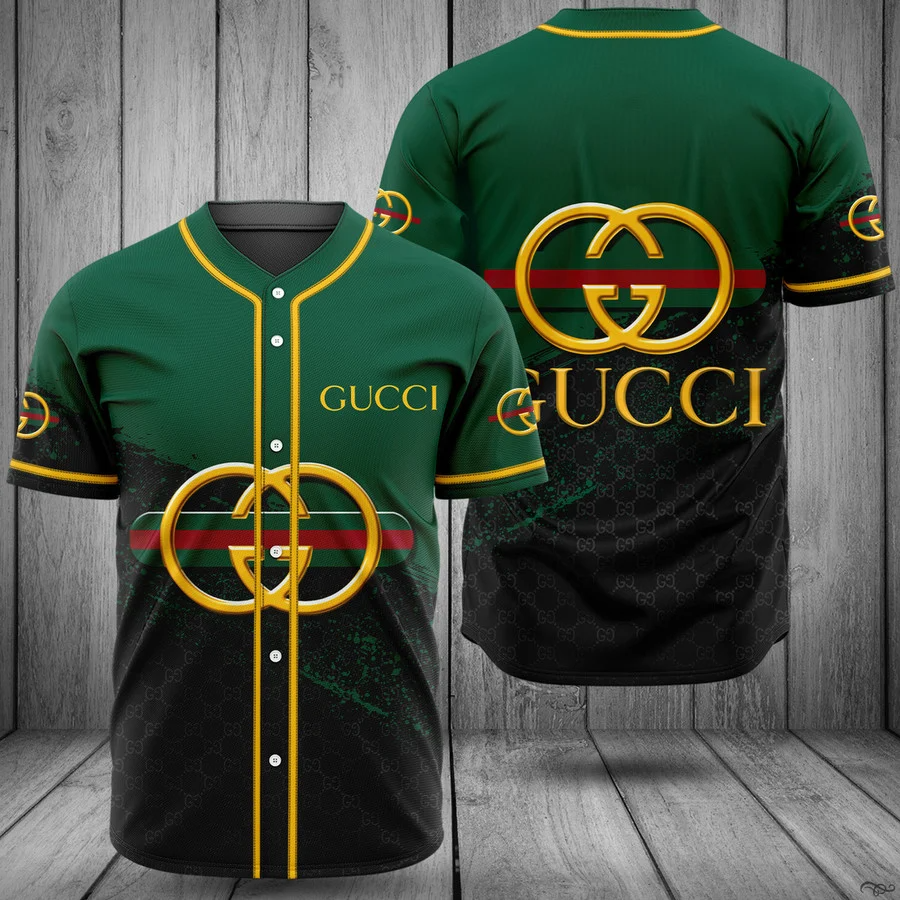 Buy gucci green baseball jersey shirt luxury clothing clothes sport for men women 70 mte