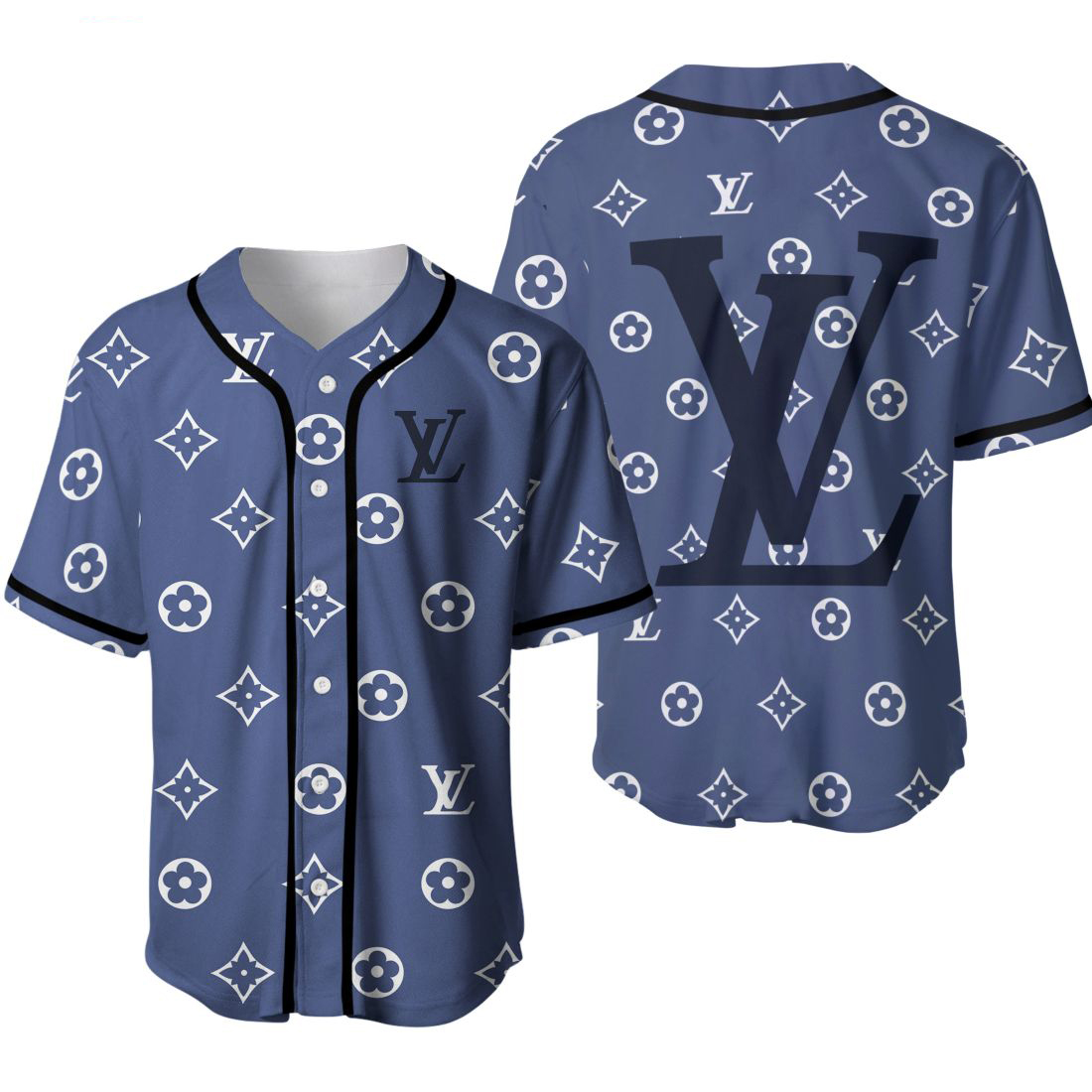 Buy louis vuitton blue baseball jersey shirt lv luxury clothing clothes sport for men women 125 mte