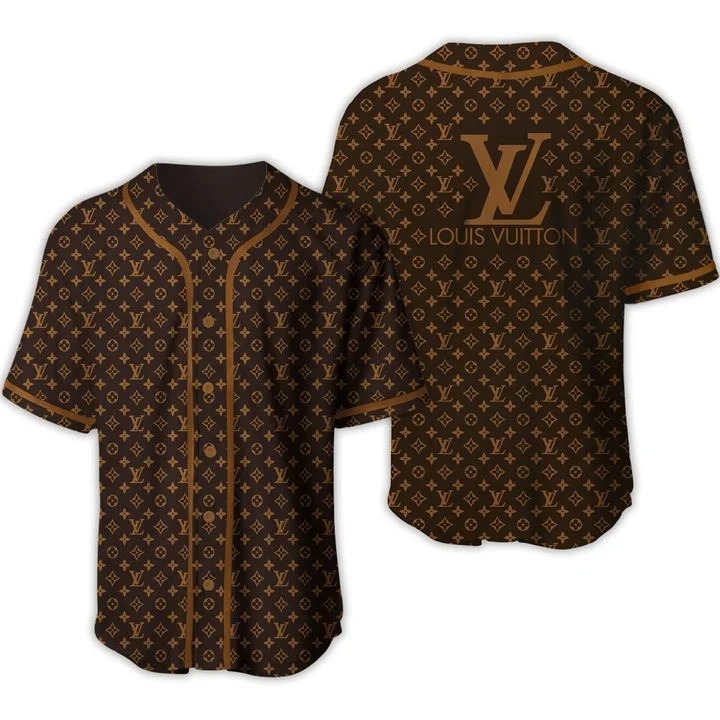 Buy louis vuitton monogram baseball jersey shirt lv luxury clothing clothes sport for men women 135 mte