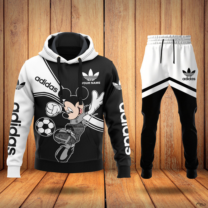 Adidas mickey football luxury brand hoodie long pants 123