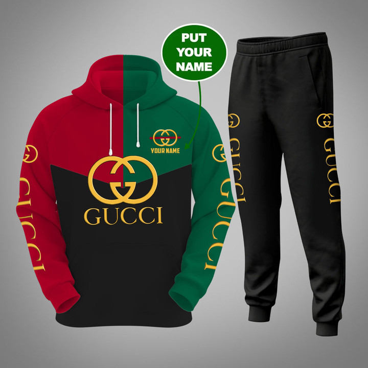 Gucci red green personalized hoodie long pants 118