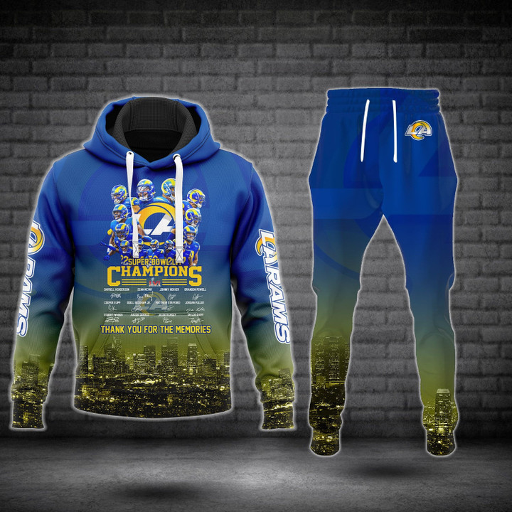 Los angeles rams champions luxury hoodie long pants 117