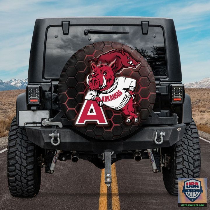 Arkansas razorbacks ncaa mascot spare tire cover