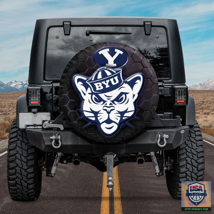 Byu cougars ncaa mascot spare tire cover