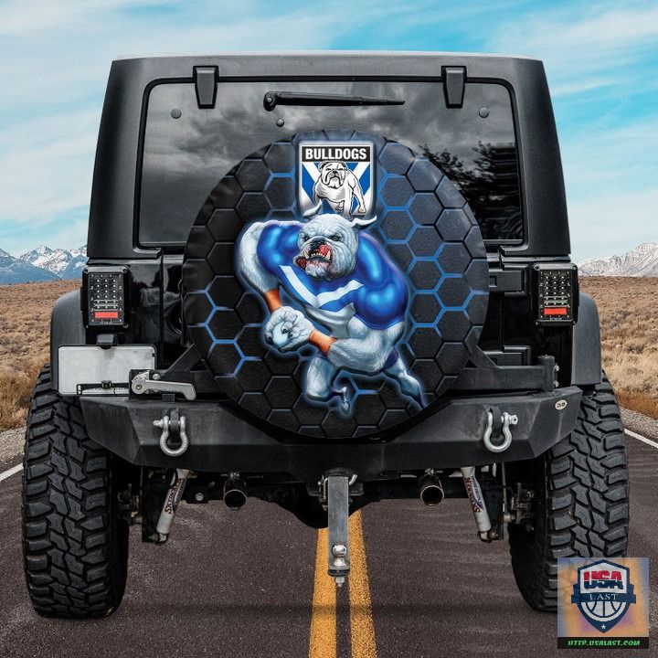 Canterbury-bankstown bulldogs nrl mascot spare tire cover