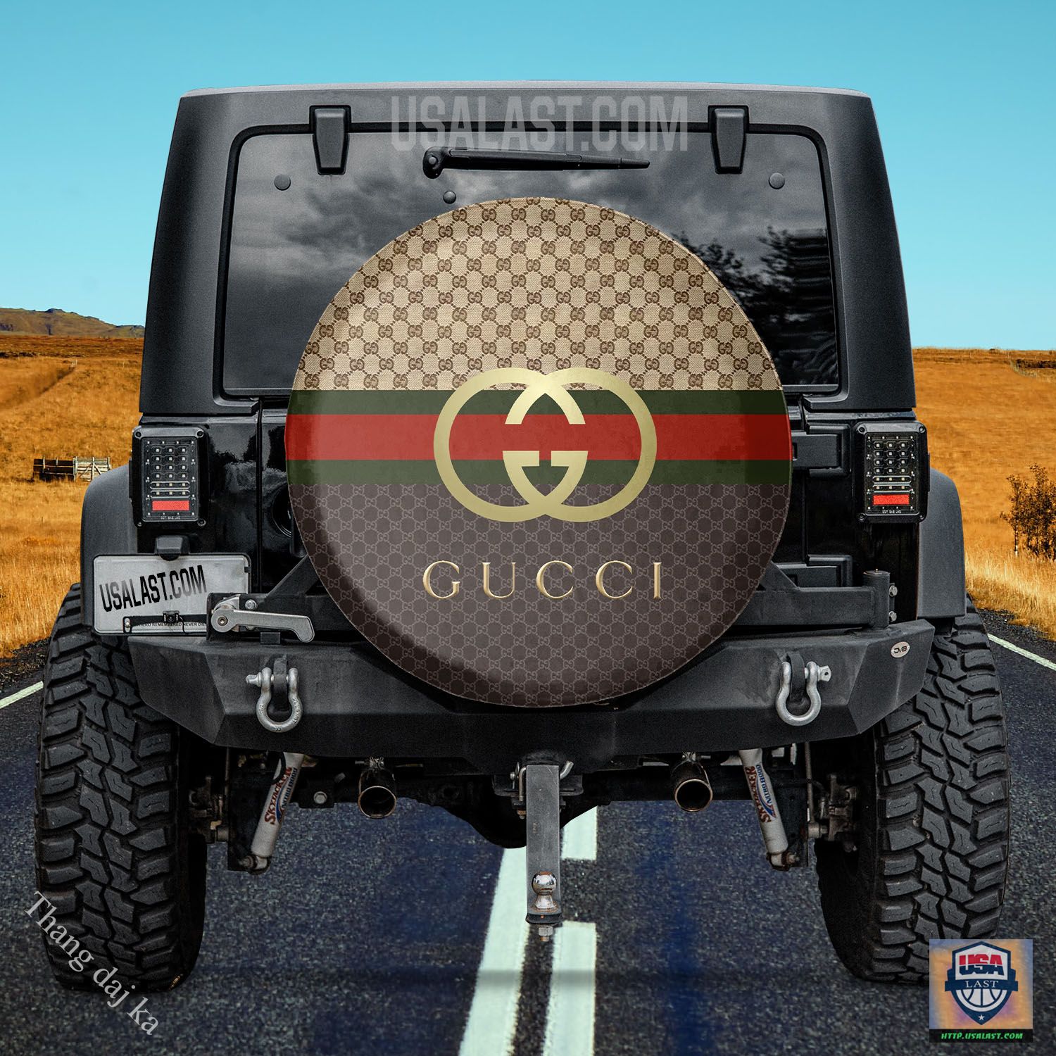 Gucci black brown burgundy tan gold spare tire covers