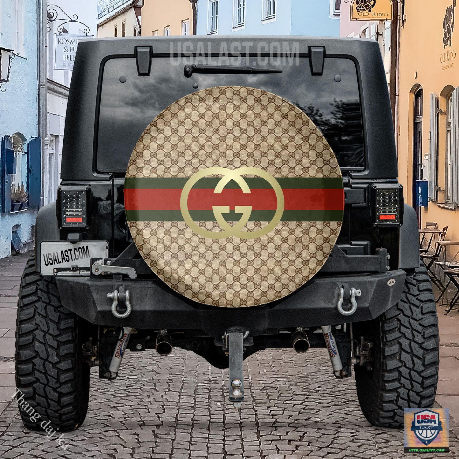 Gucci brown tan gold spare tire covers
