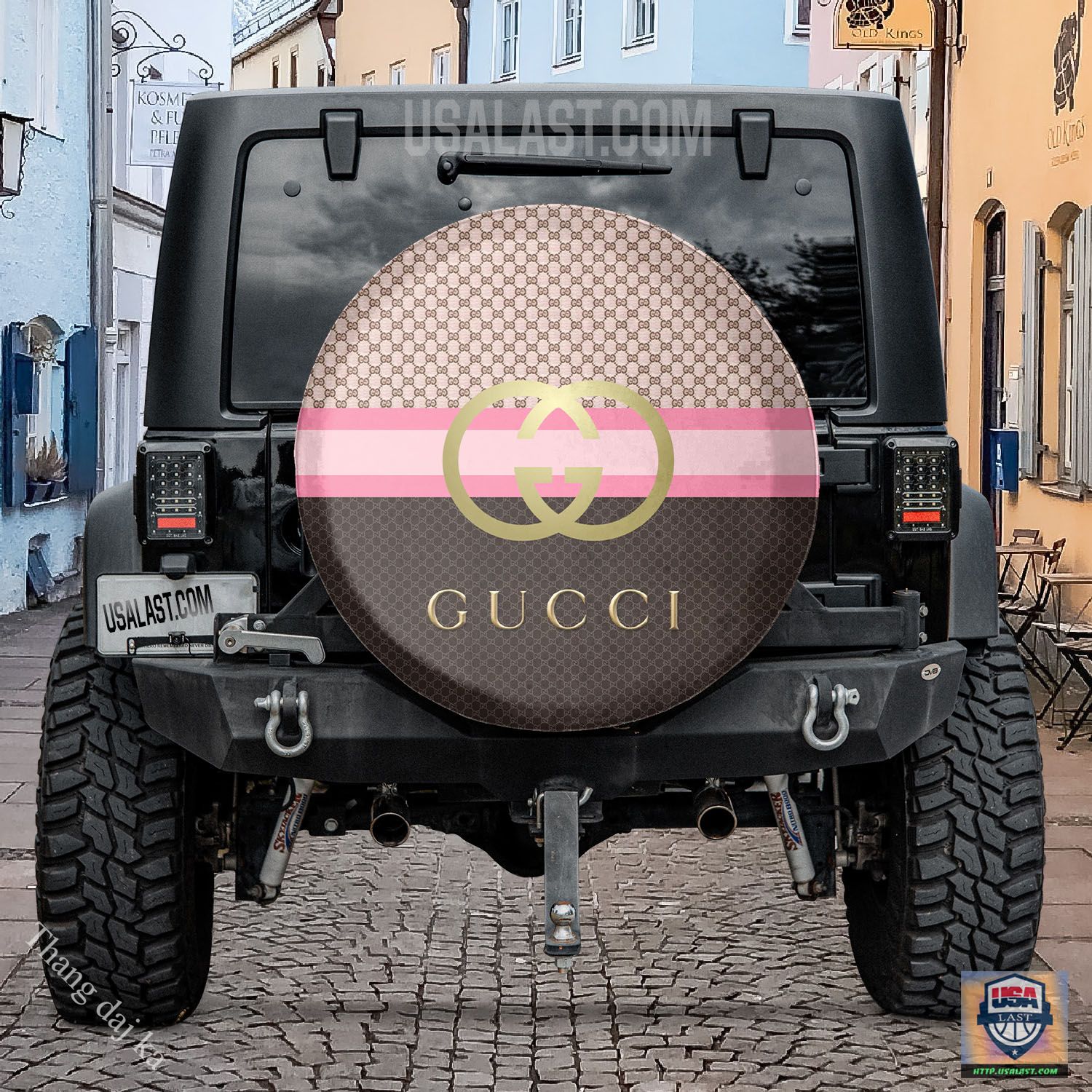 Gucci pink black gold ver2 spare tire covers