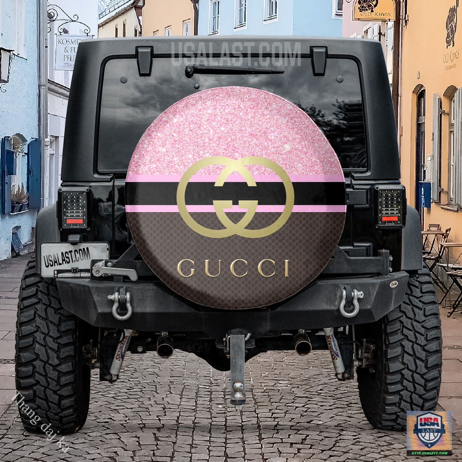 Gucci pink tan black gold ver1 spare tire covers