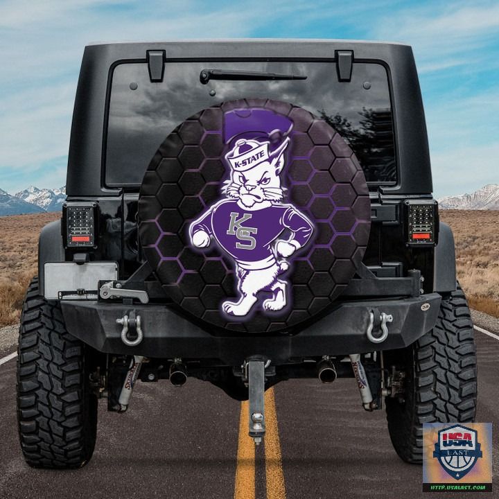 Kansas state wildcats ncaa mascot spare tire cover