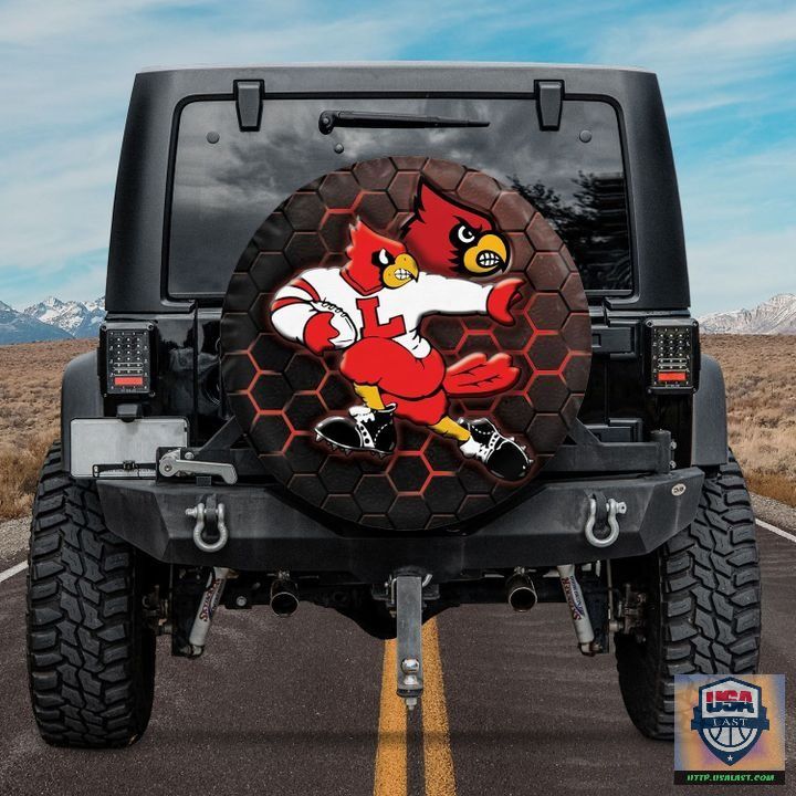 Louisville cardinals ncaa mascot spare tire cover