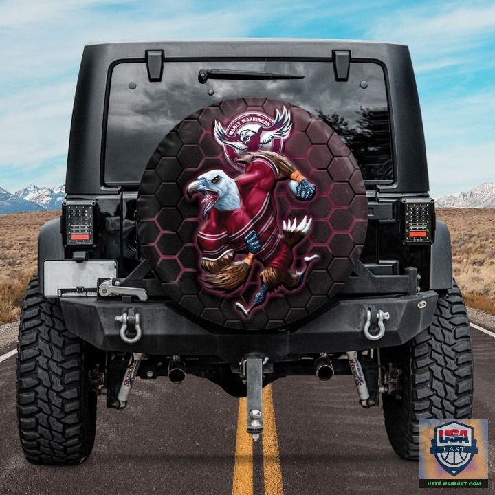 Manly warringah sea eagles nrl mascot spare tire cover
