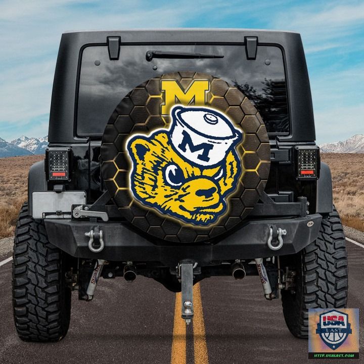 Michigan wolverines ncaa mascot spare tire cover