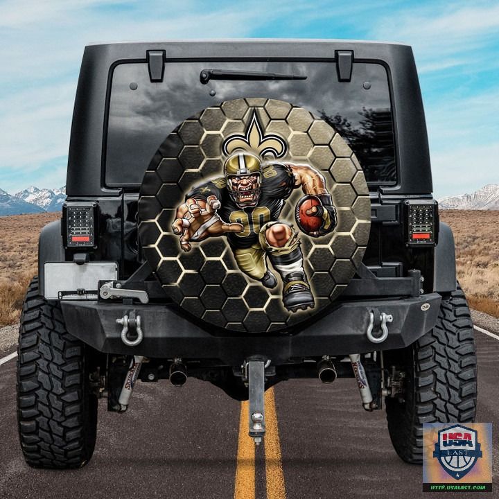 New orleans saints nfl mascot spare tire cover